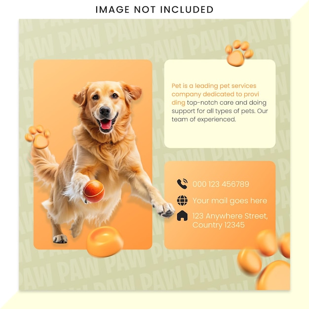huisdieren sociale media post ontwerp sjabloon in volledige vector voor gratis downloads