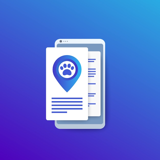 Huisdierlocatie-app op smartphone,