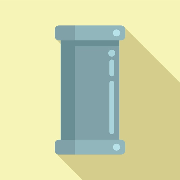 Huispijp pictogram platte vector Metalen buis Tap kraan
