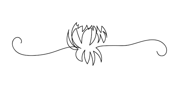 Huisplant sappige cactus in pot Continuous one Lijntekening geïsoleerd op witte achtergrond Vectorillustratie Lijnkunstontwerp voor weblogo of afdruk