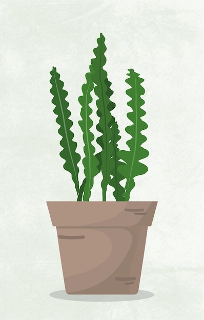 Vector huisplanten indoor cactus platte illustratie