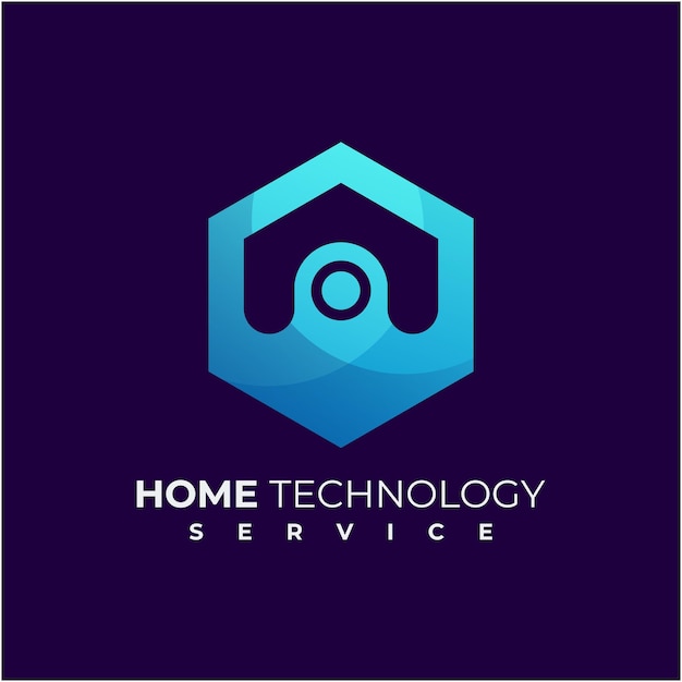 huistechnologie logo ontwerpsjabloon