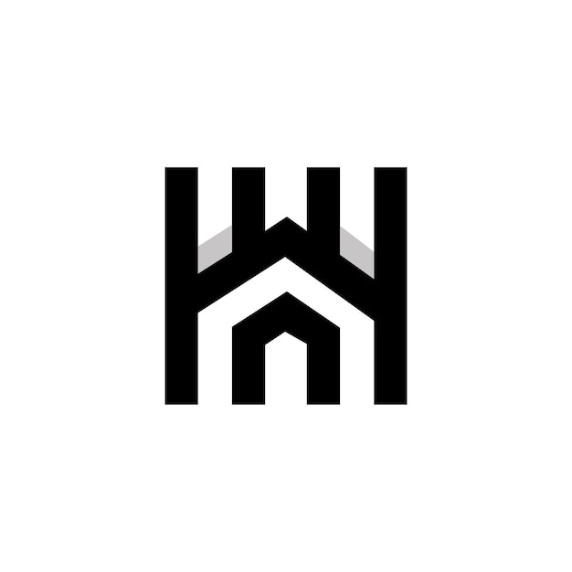 Vector huizen h monogram