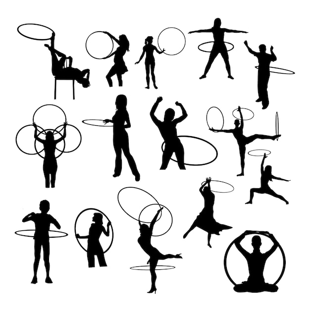 Hula hoop dance Hula Hoop Dance Vector Illustration EPS Design for Joyful Movement