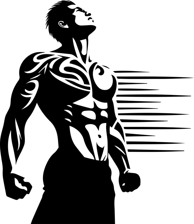 Vector hulk man tattoo illustration 2