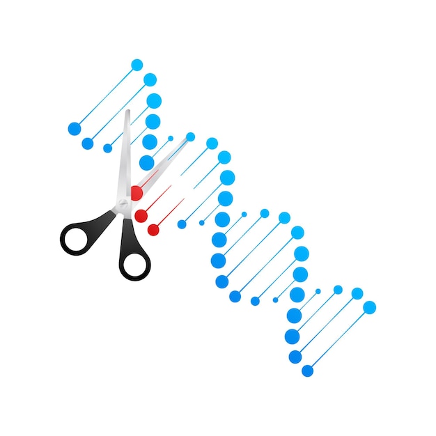 Hulpmiddel voor het bewerken van crispr-genen genetische manipulatie vector stock illustratie