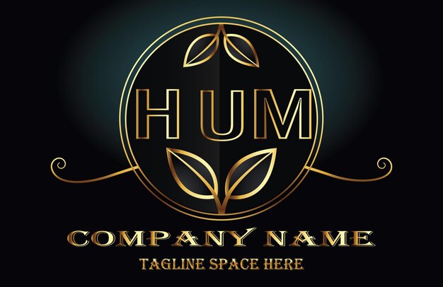 Hum letter logo