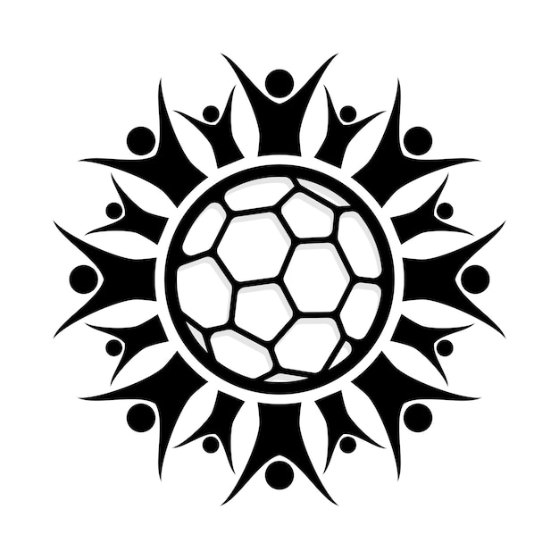 Human ball fan logo design