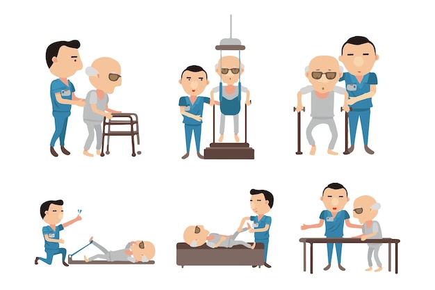 Human behavior activity illustration flat design