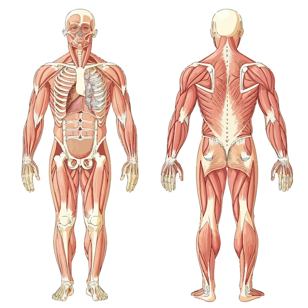 Vettore anatomia del corpo umano