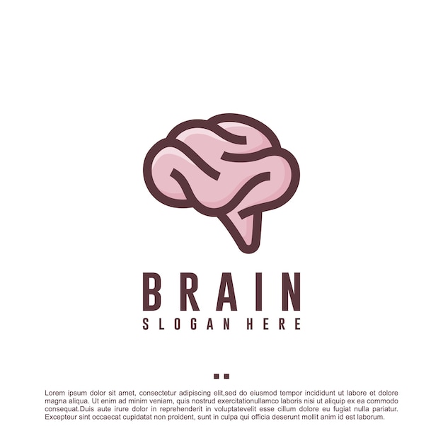 Human brain , logo design template