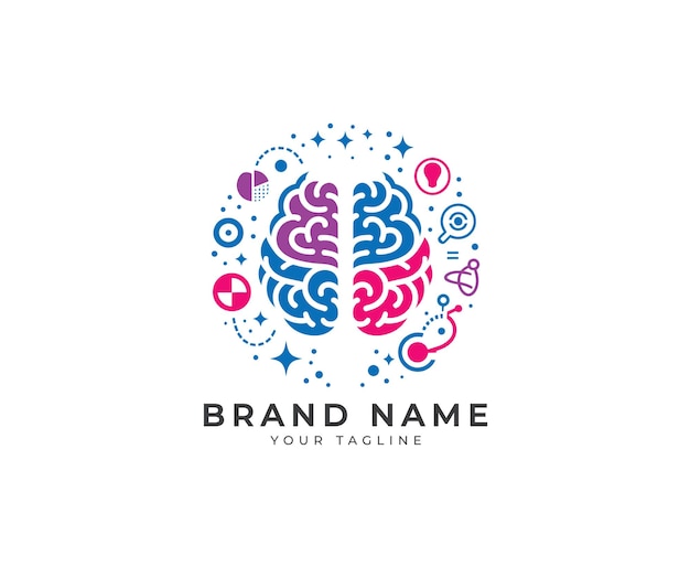 Human Brain Logo Human Virtual Reality Logo