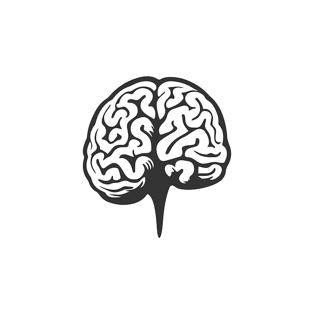 Human brain for medical genetics and healthcare design or idea of logo