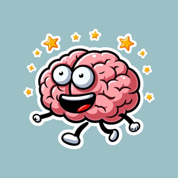 human brain sticker