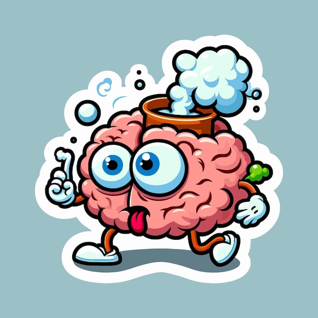 human brain sticker