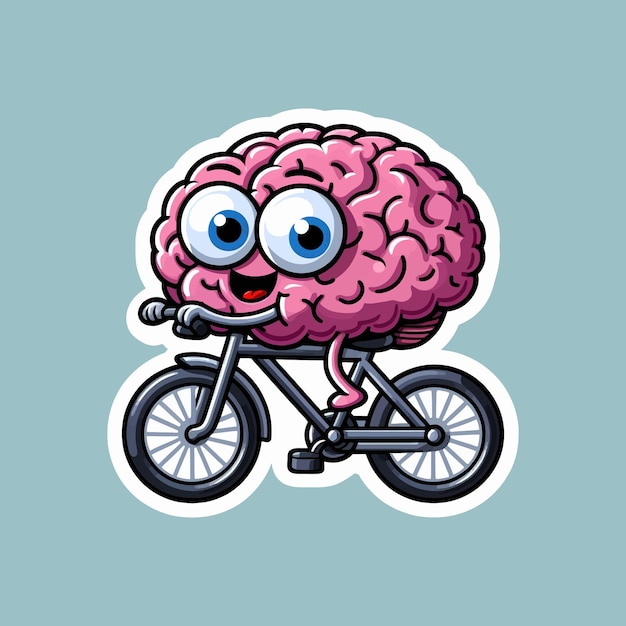 human brain sticker