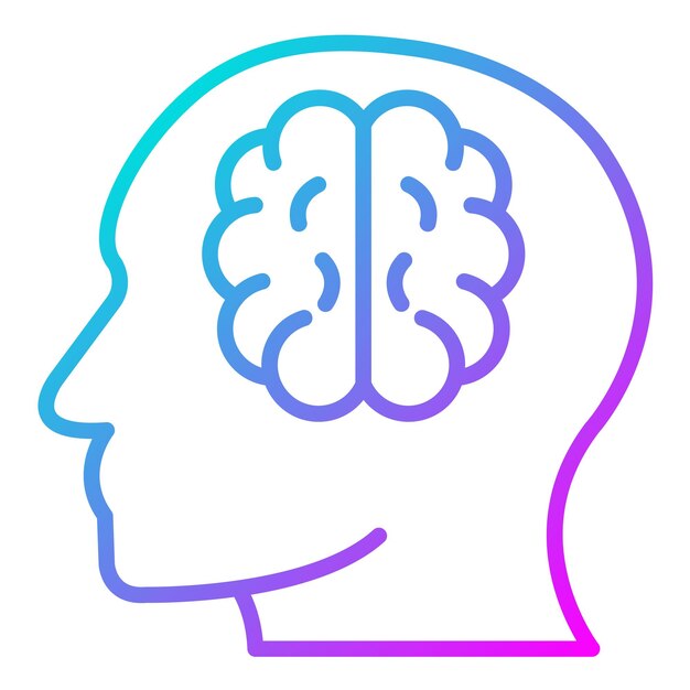 Human Brain vector icon Can be used for Biometrics iconset