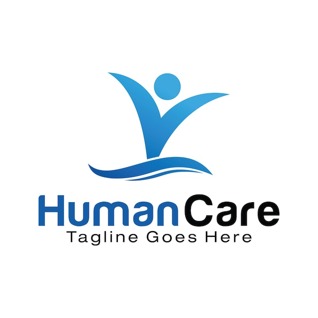 Human Care logo design template