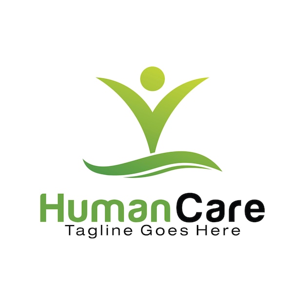 Human care logo design template