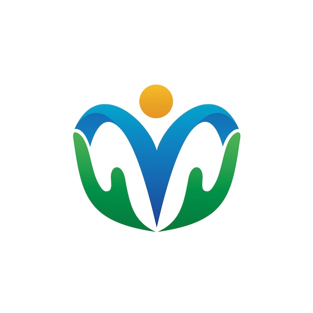 Vector human care logo