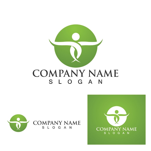 Human character logo sign illustration vector design