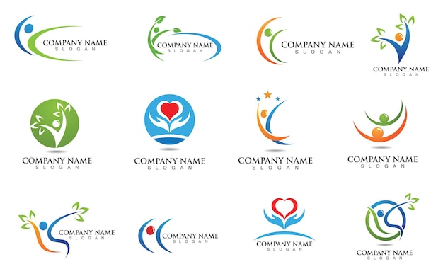 Human character logo sign illustration vector design