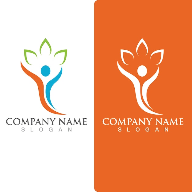 Human character logo sign illustration vector design