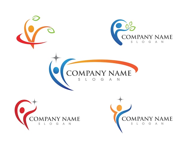 Human character logo sign