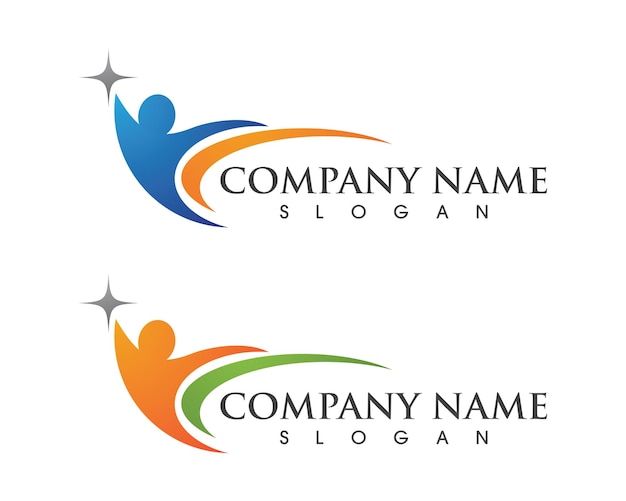 Human character logo sign