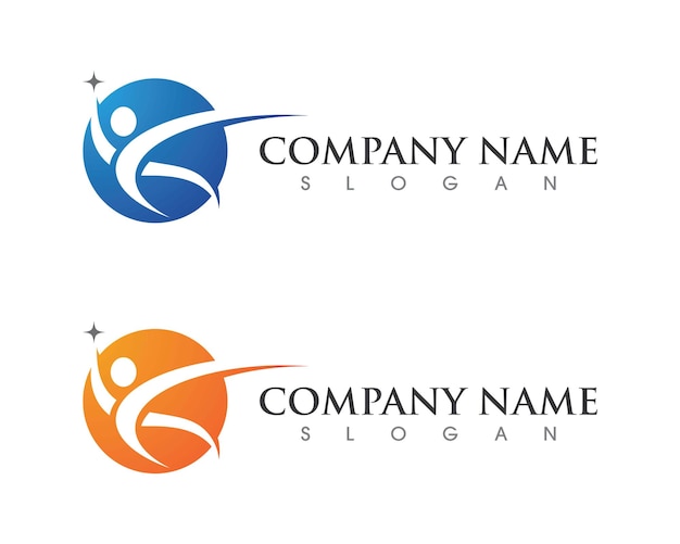 Human character logo sign