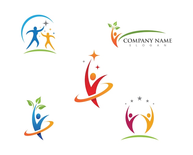 Human character logo sign