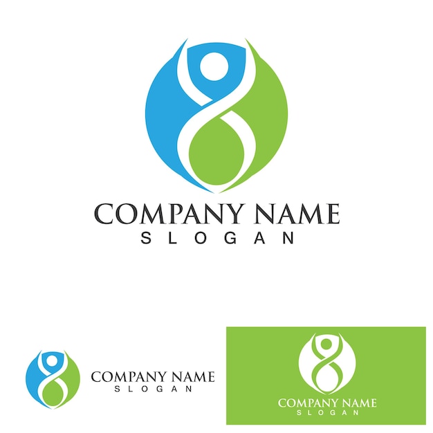 Human character logo sign