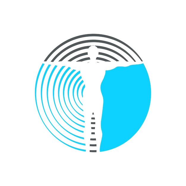 Human in a circle logo icon