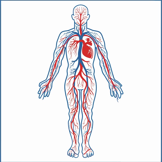 Vector human_circulatory_system_vector