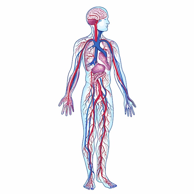 Vettore vettore del sistema circolatorio umano