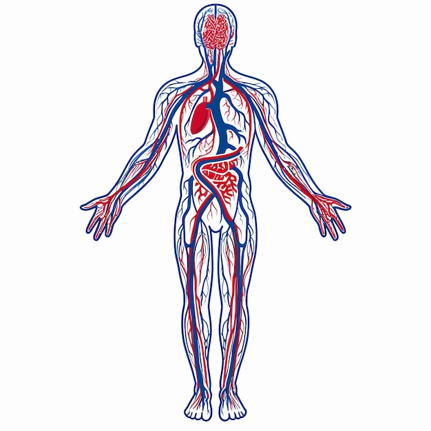 Vector human_circulatory_system_vector