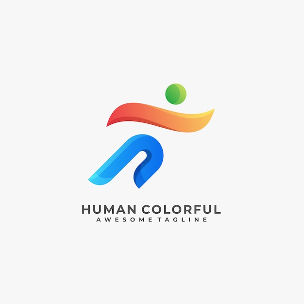 Logo colorato umano.