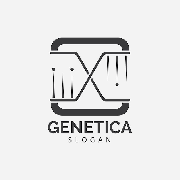 Иллюстрация дизайна иконок ДНК и генетического вектора человека