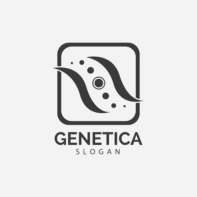 Human DNA and genetic vector icon design illustration