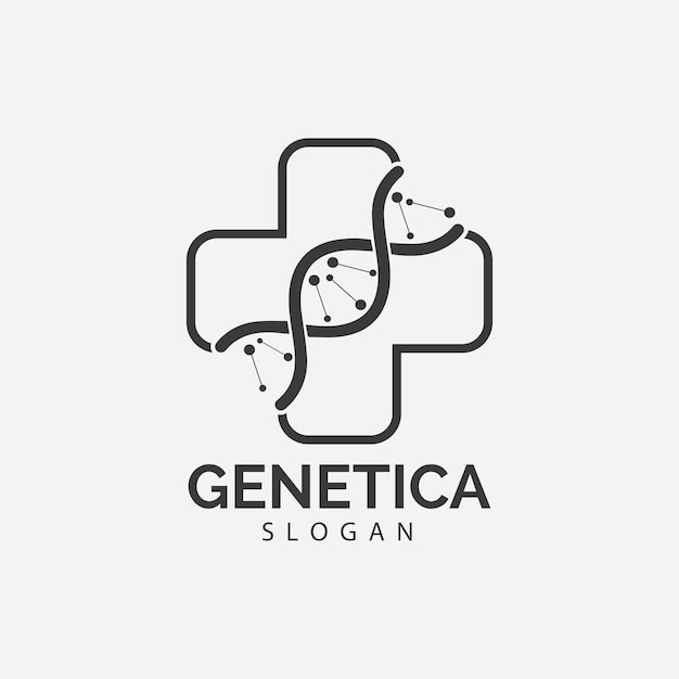 Human DNA and genetic vector icon design illustration