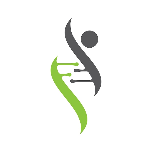 Human DNA logo icon designvector