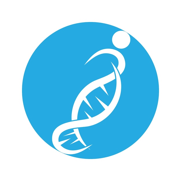 Human dna logo icon designvector