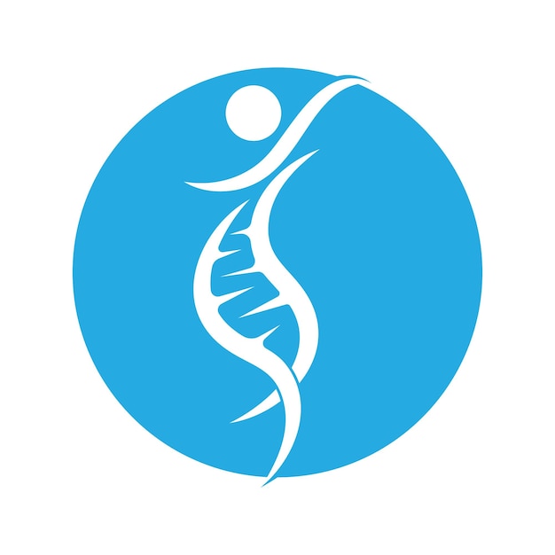 Human dna logo icon designvector