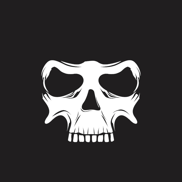 human face skull vector