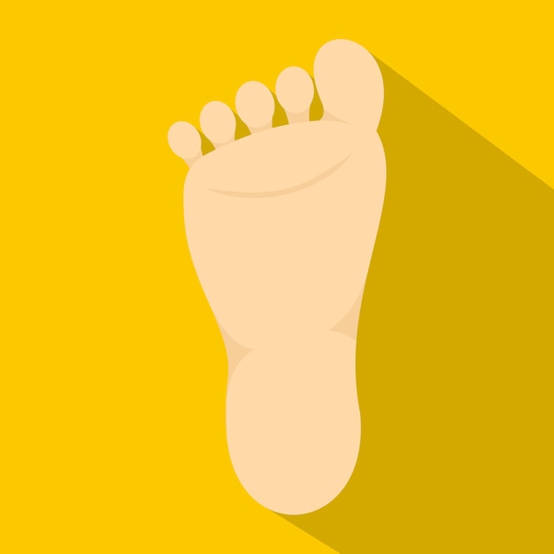 Human foot icon Flat illustration of human foot vector icon for web