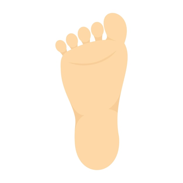 ベクトル 白い背景のベクトル図に分離された人間の足のアイコン