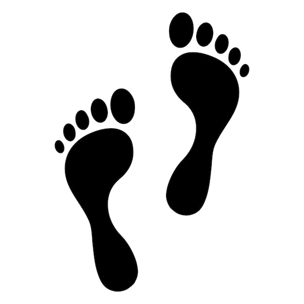 Human foot steps vector illustration