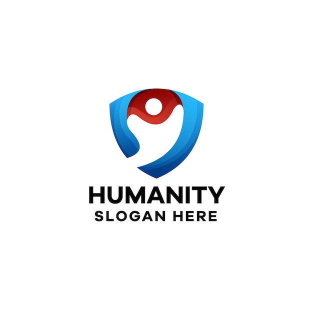 Human Gradient Colorful Logo Design