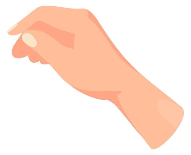 Human hand cartoon icon Empty palm holding something