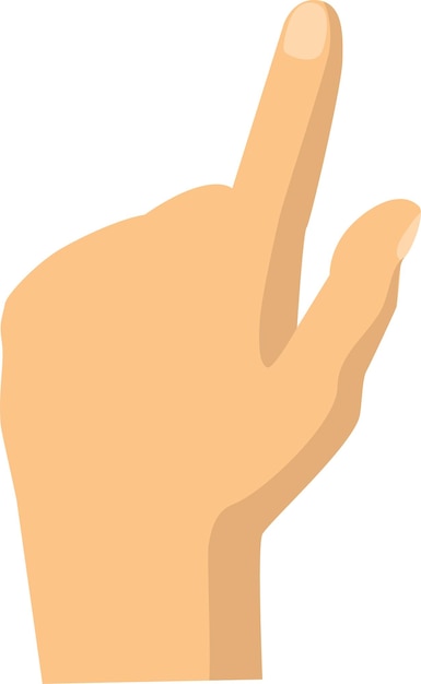 Vector human hand point gesture finger up pointing up in flat style